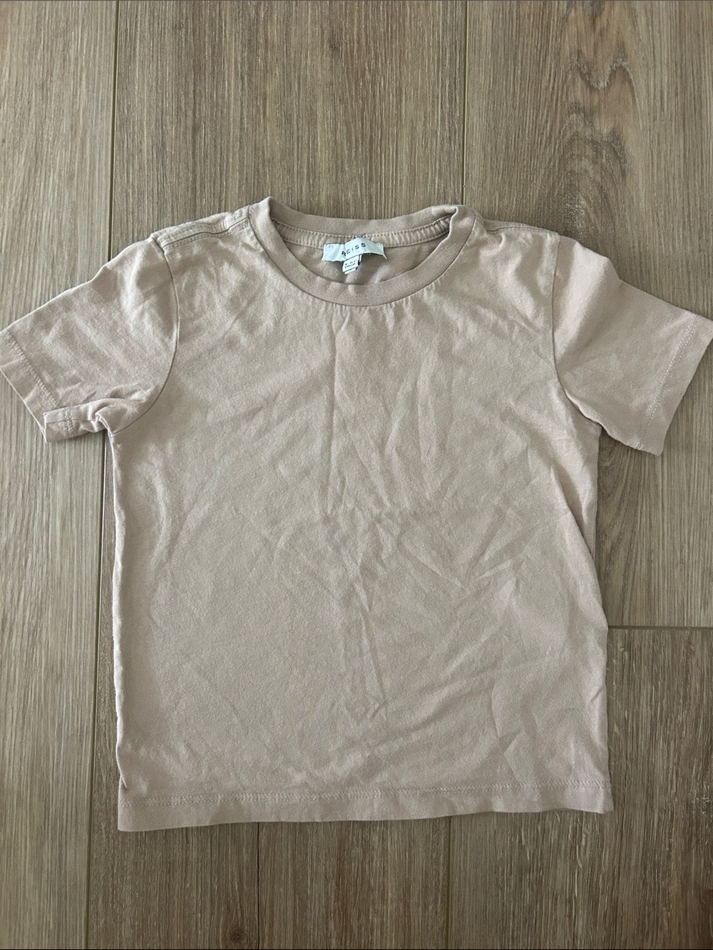 Kids Neutral Beige Crew Neck T-Shirt 100% cotton